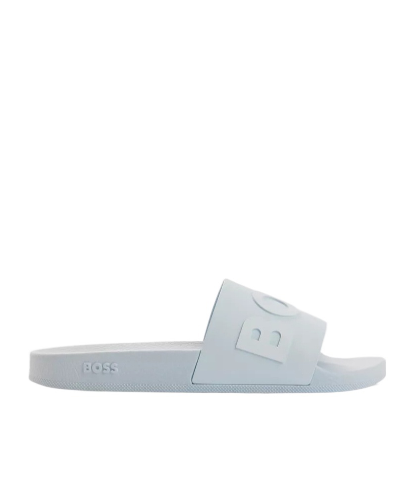 Hugo Boss Open-toed Slippers In Gray