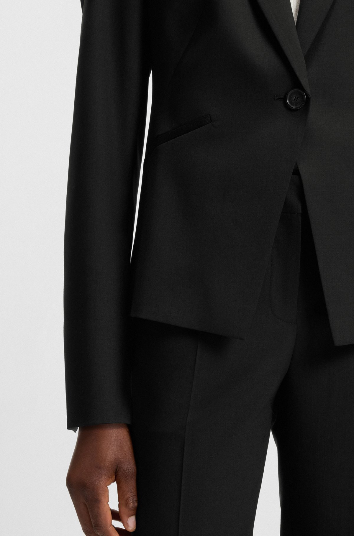 Hugo Boss Single-breasted Blazer In Black