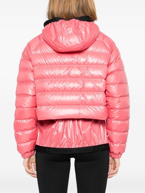Moncler Quilted Puffer Jacket In Pink