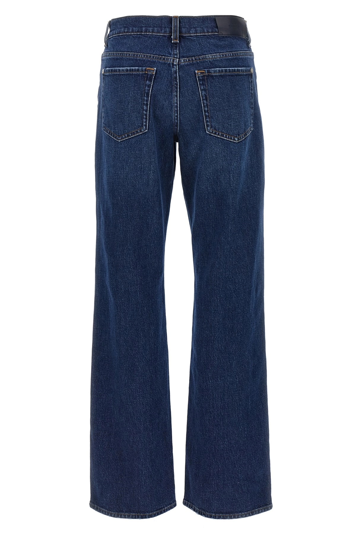 7 For All Mankind Womens Radar Tess Straight-leg High-rise Denim Trousers In Blue