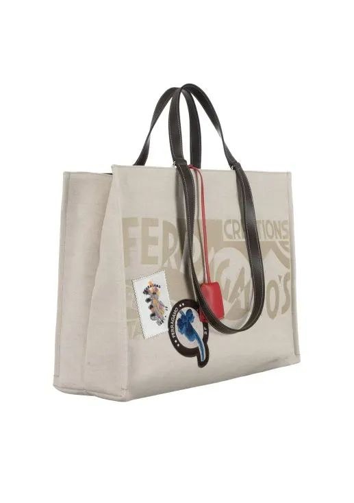 Ferragamo Logo Canvas Bag
