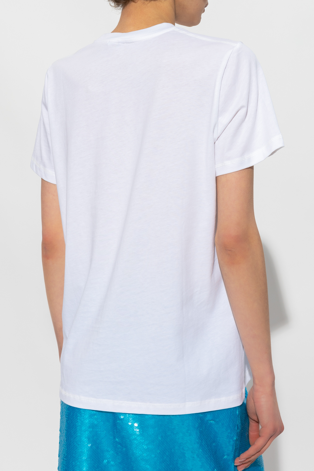 Ganni Thin Jersey Relaxed O-neck T-shirt Bright White Xxs In White