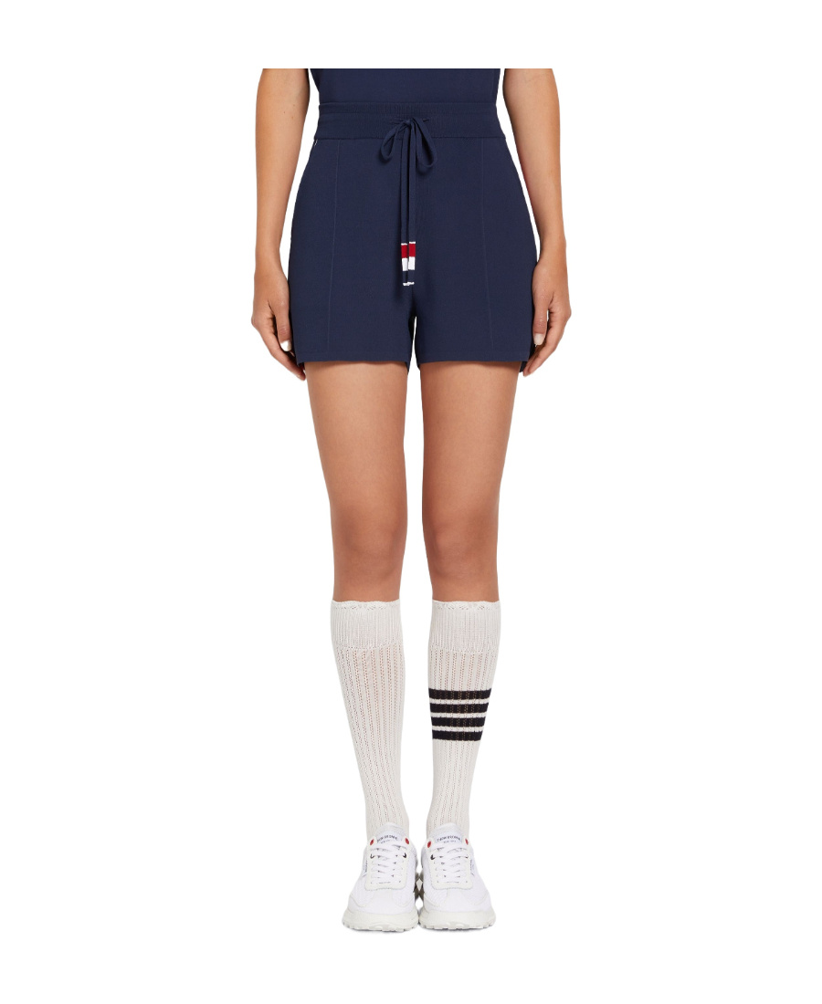 Thom Browne Rwb Pintuck Shorts In Multicolor