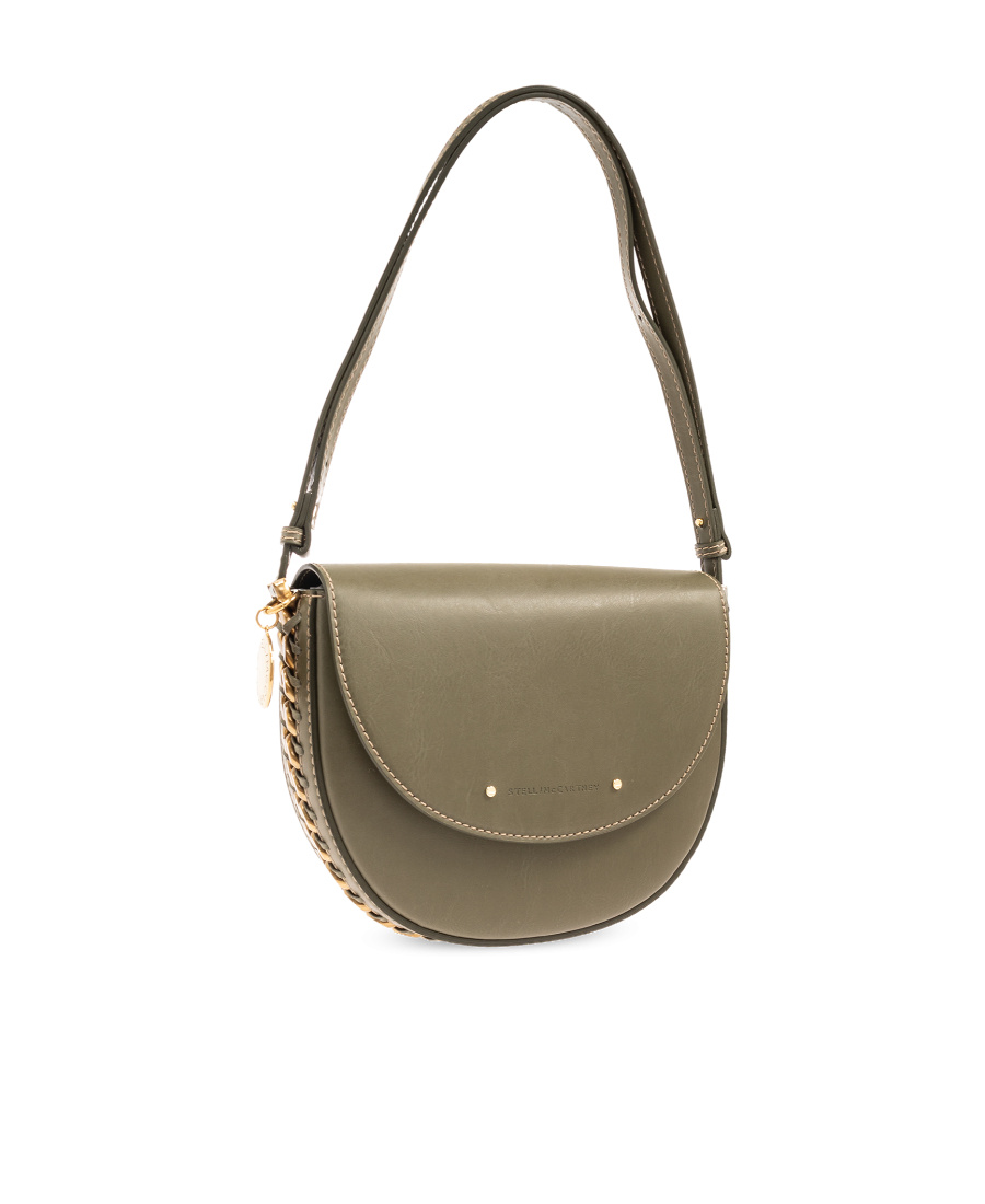 Stella Mccartney Frayme Chain Detailed Shoulder Bag In Brown