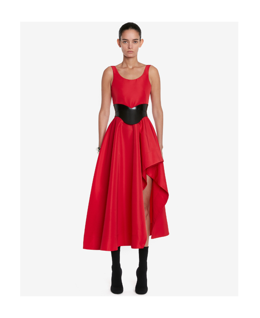 Alexander Mcqueen Calf-leather Zip-fastening Belt In Black