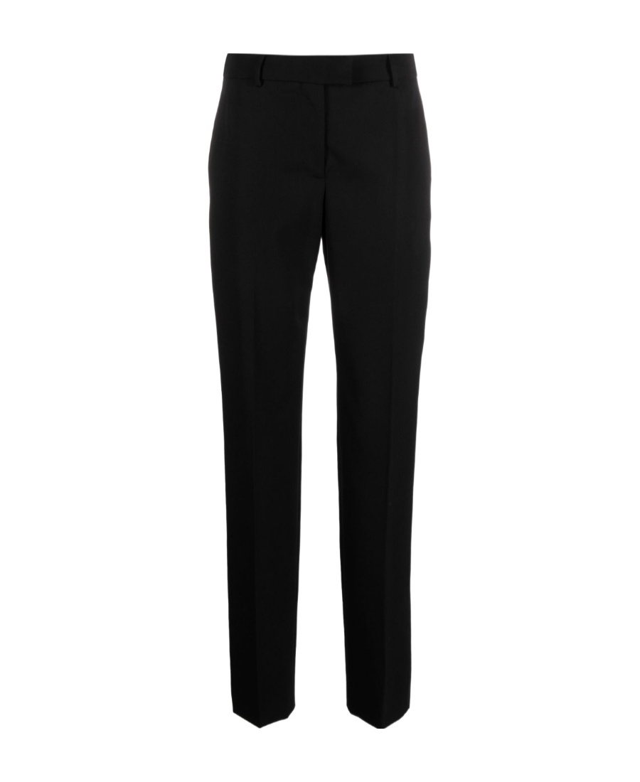Moschino Virgin Wool Tailored Trousers In Black