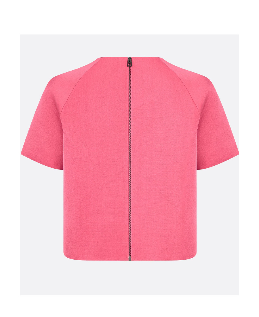 Dior Basic Crew Neck Short Sleeve Top In Pink
