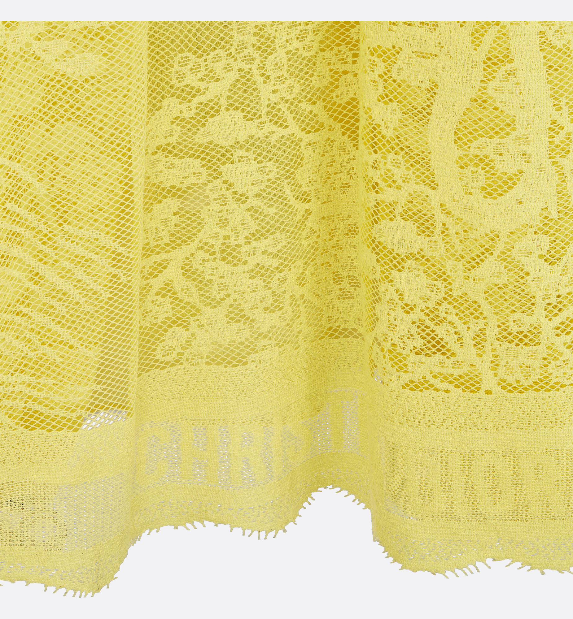Dior Flared Skirt In Lemon Yellow