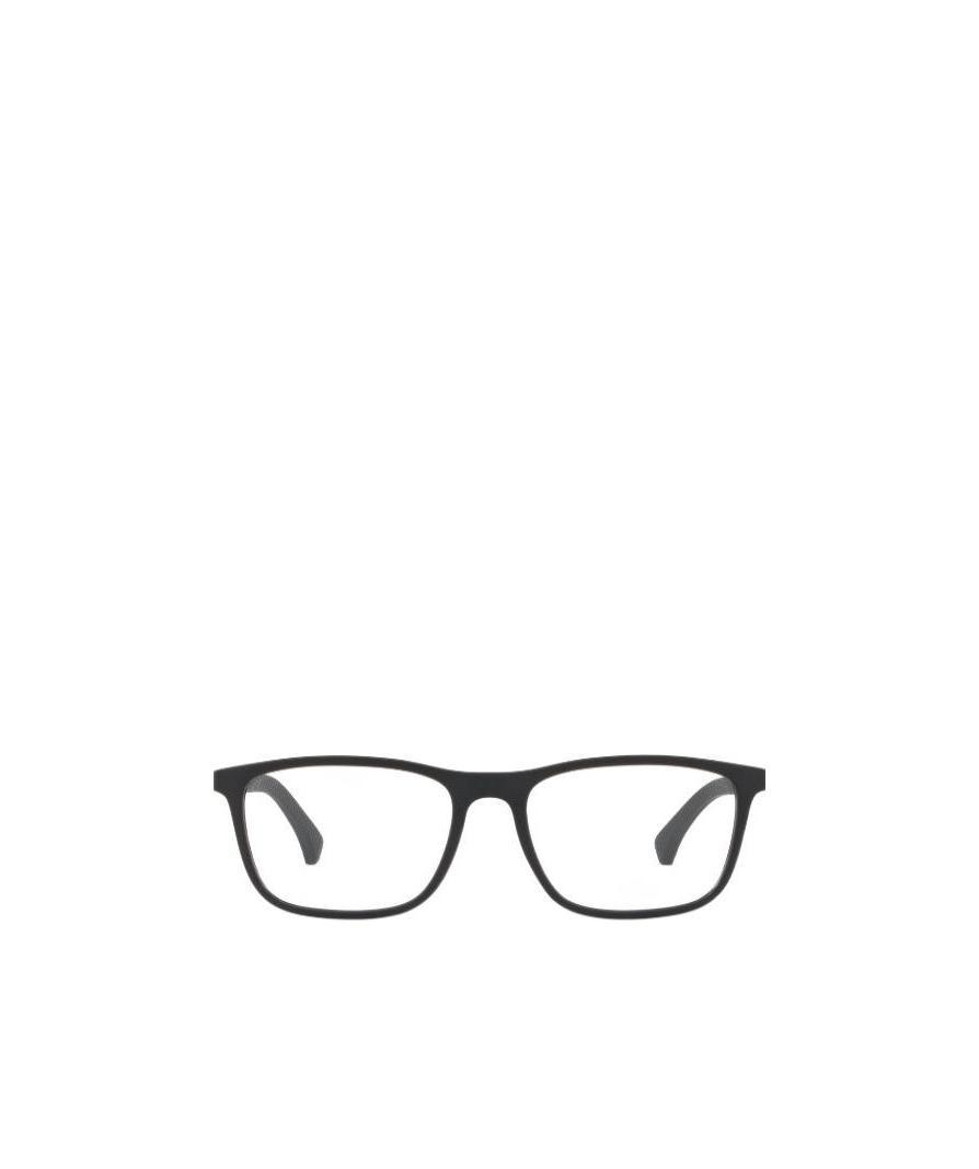 Emporio Armani Rectangle Wayfarer-frame Glasses In Black