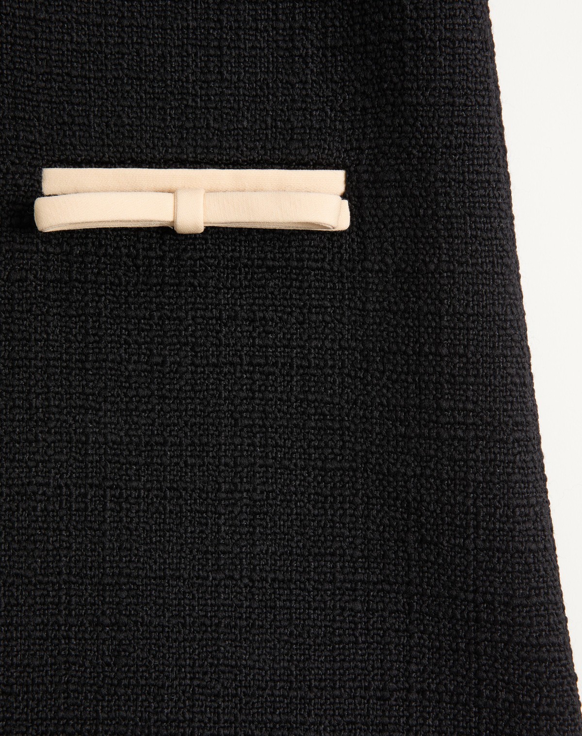 Valentino Short Dress In Plain Wool Tweed In Black