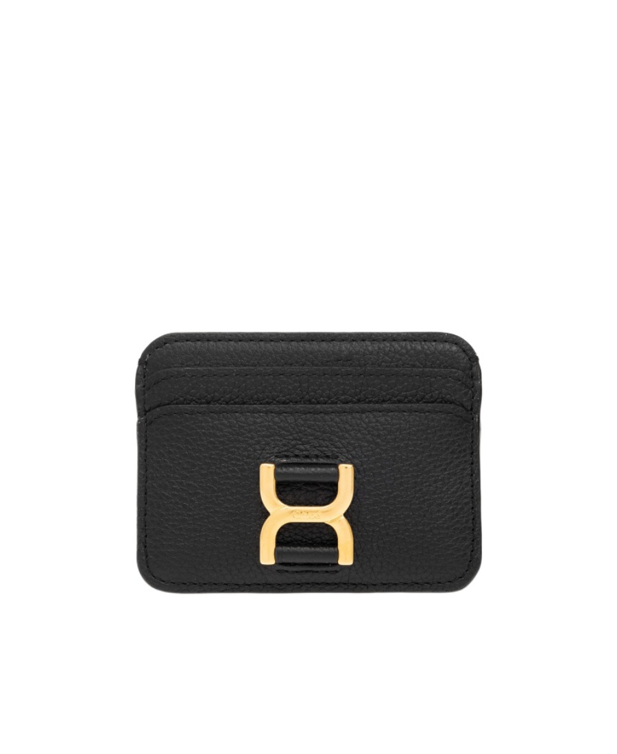 Chloé Chloe Womens Black Marcie Small Bifold Leather Wallet In Black