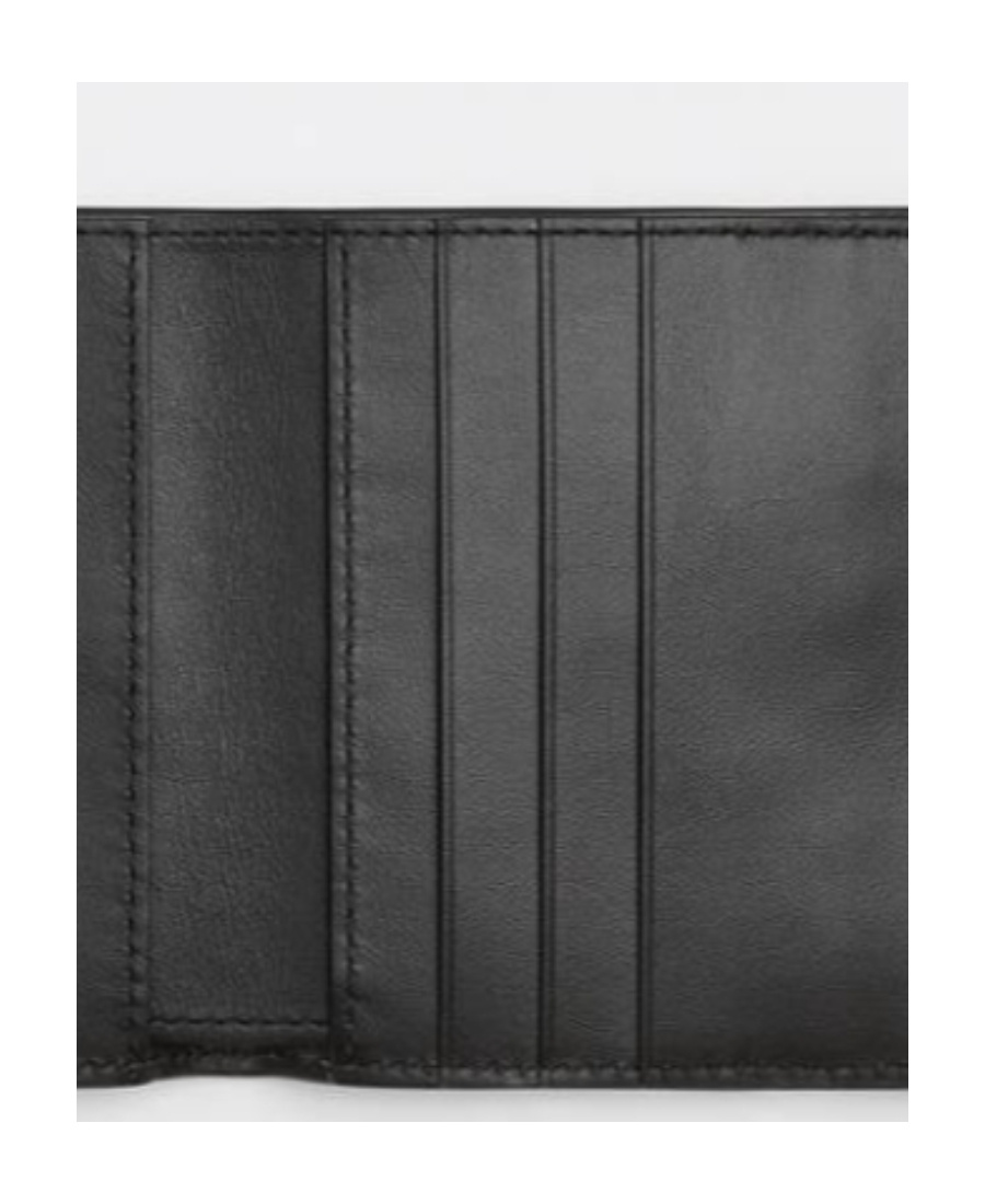 Shop Bottega Veneta Logo Wallet In Black