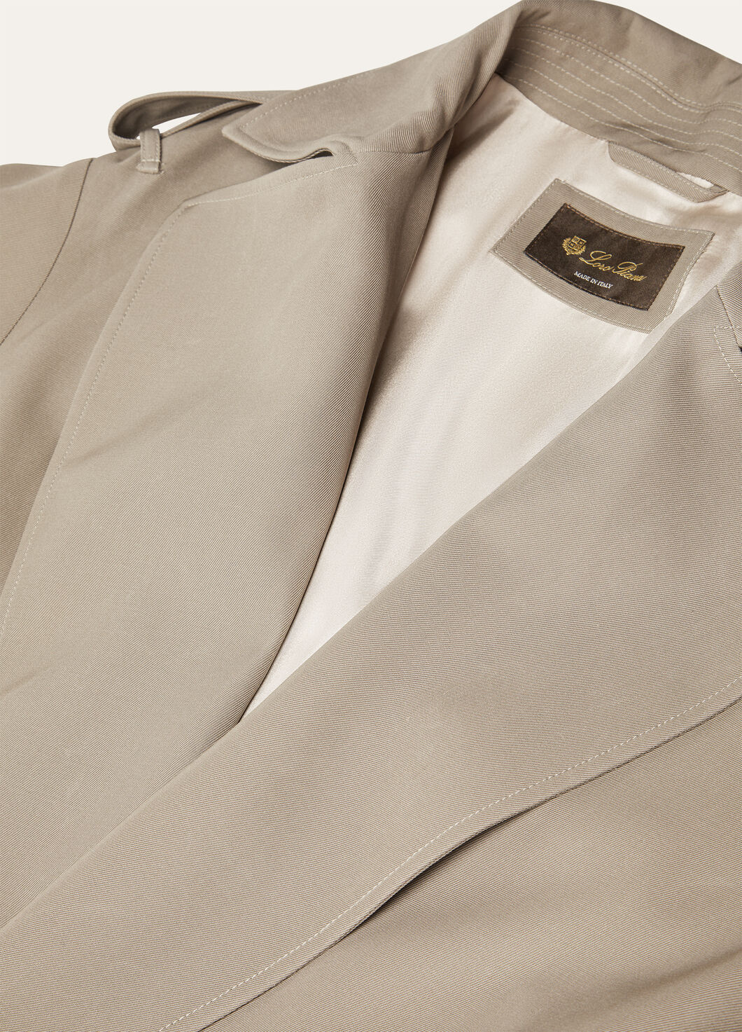 Loro Piana Double-breasted Trench Coat In Gray
