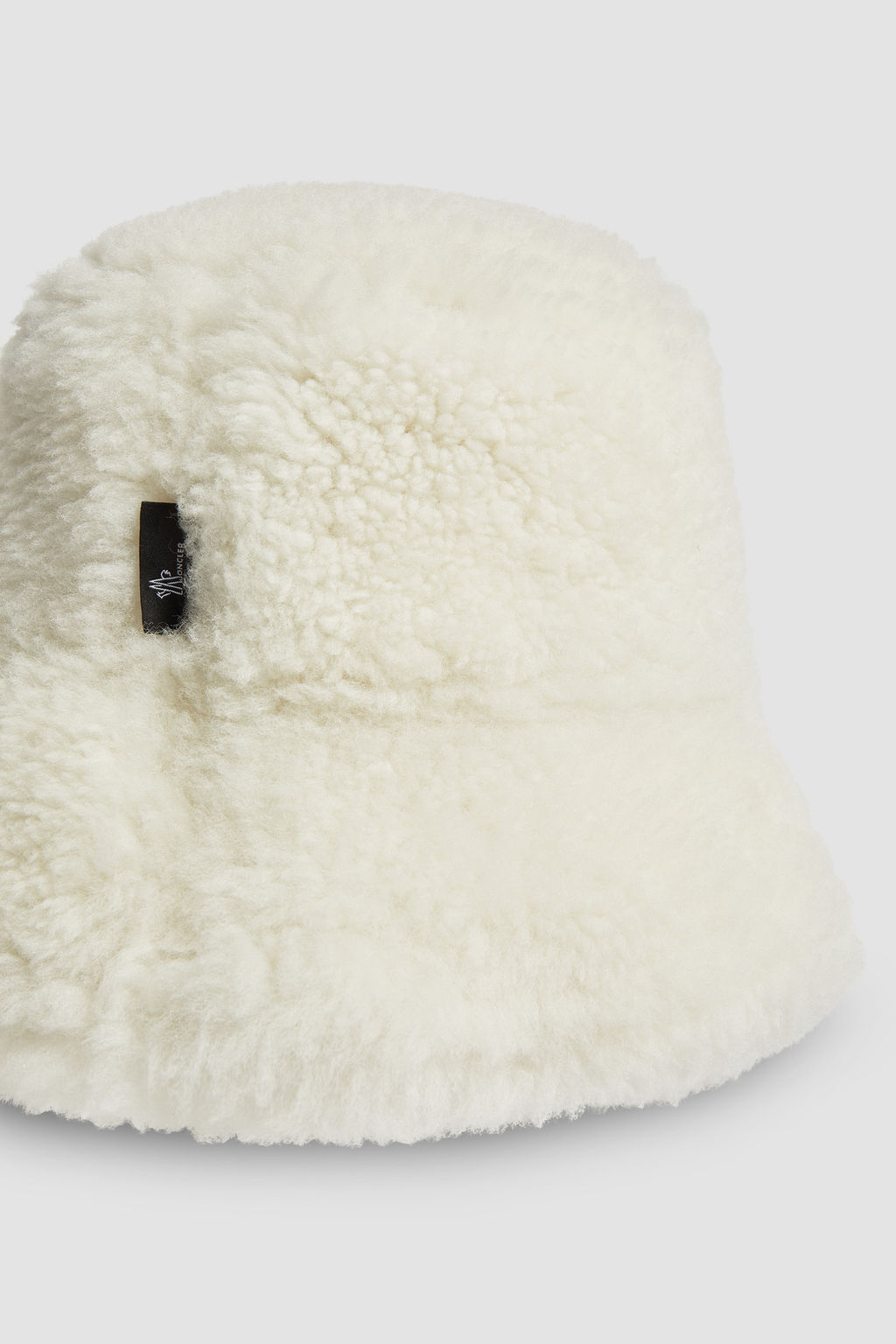 Moncler Shearling-trimmed Bucket Hat In White