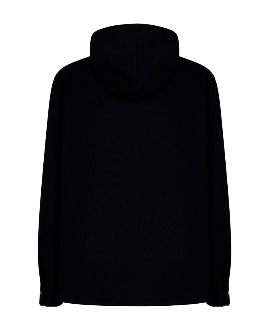 Jil Sander Zip-up Cashmere Hooded Jacket In Black