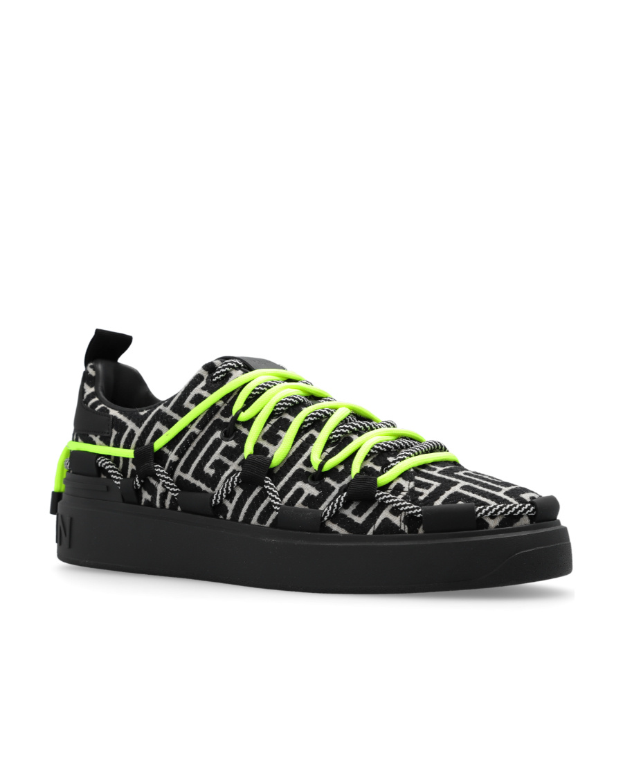 Balmain B-court Monogram Sneakers In Black