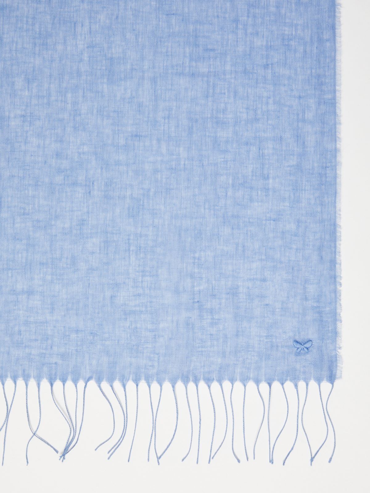 Weekend Max Mara Fringed Scarf In Blue