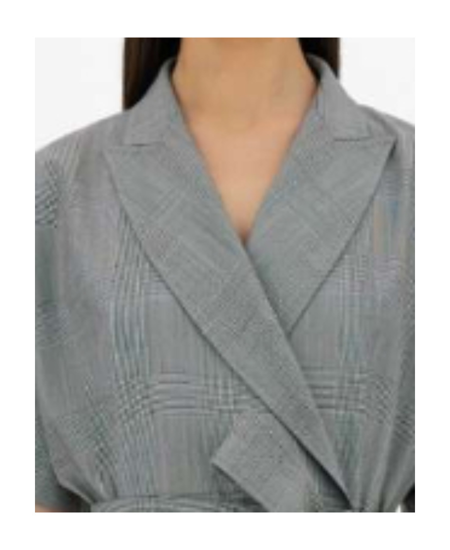 Max Mara Wool Lapel Jumpsuit In Gray