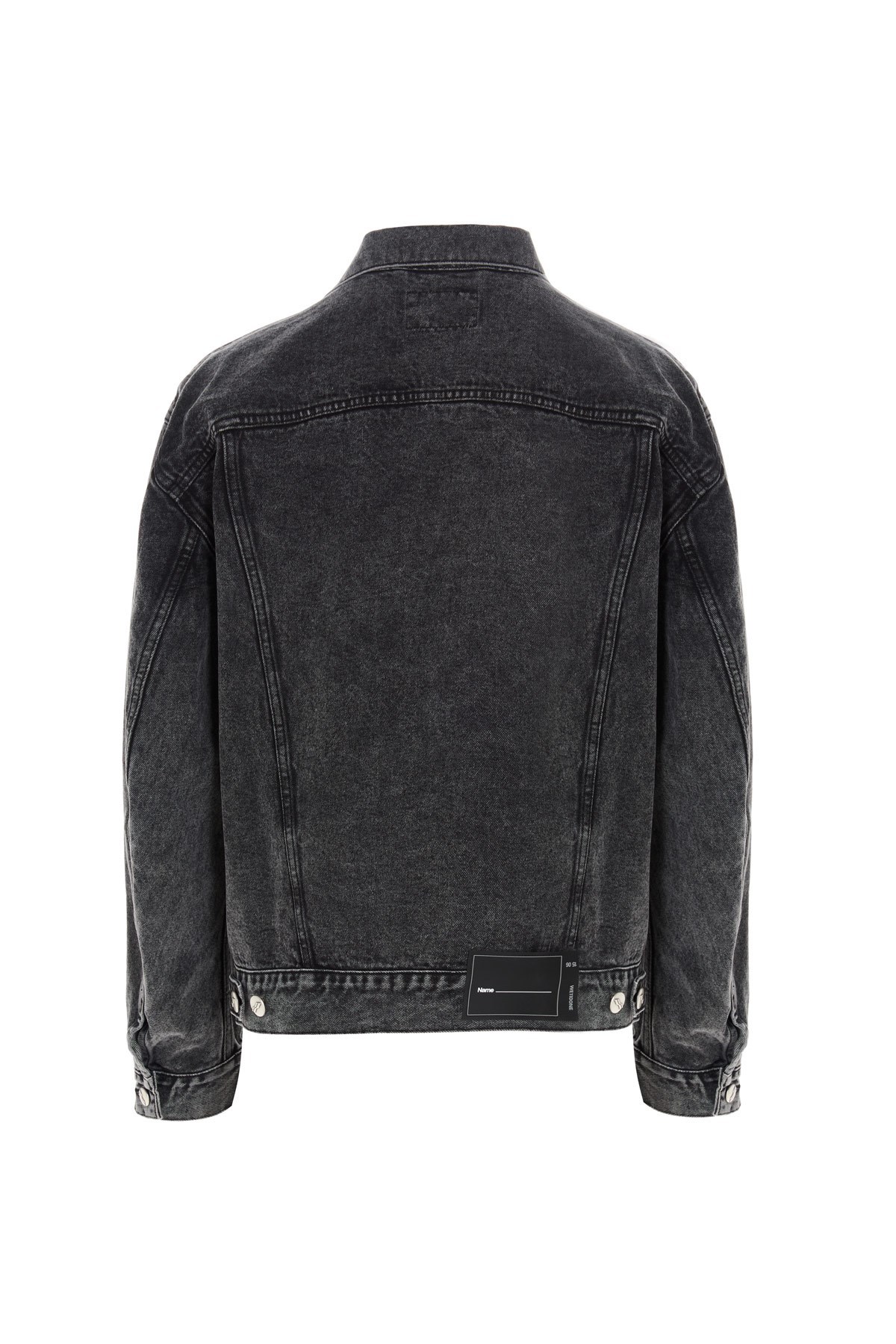 We11 Done Logo Patch Denim Jacket In Black