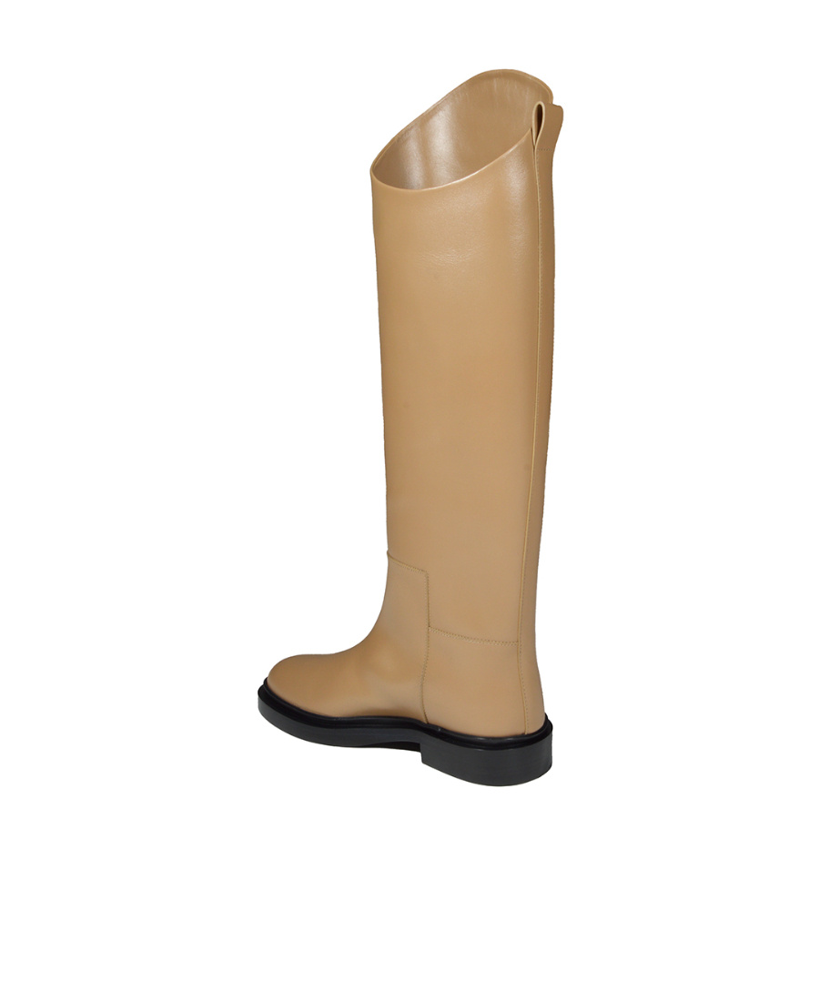 Jil Sander Almond-toe Knee-length Boots In Brown