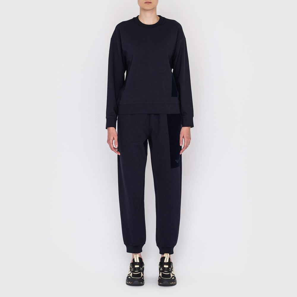 EMPORIO ARMANI ROUND COLLAR LONG SLEEVE SWEATER