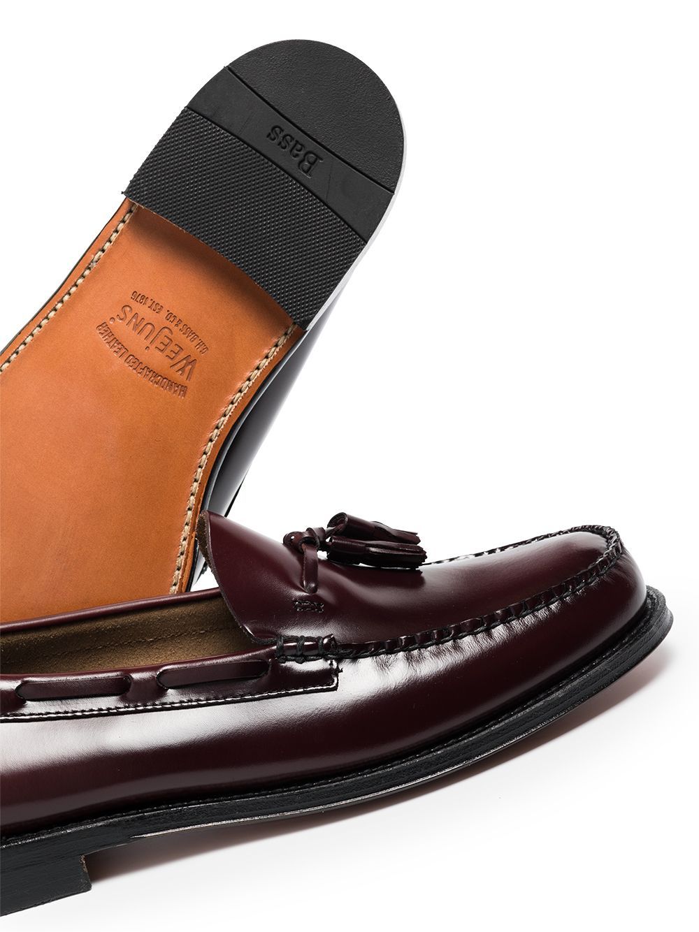 G.h. Bass & Co. Weejun Larkin Tassel-trimmed Leather Loafers In Black