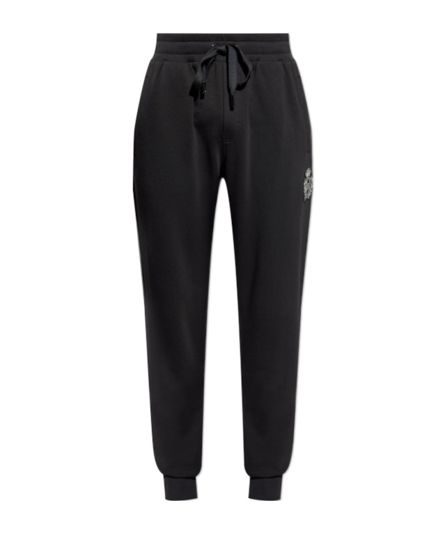 Dolce & Gabbana Logo-embroidered Track Pants In Black