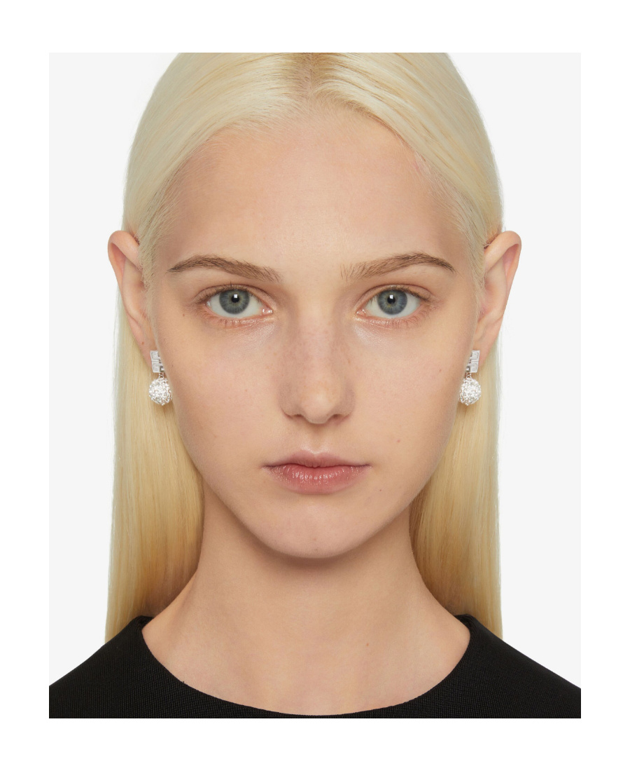 Givenchy 4g Crystal-embellished Earrings In White
