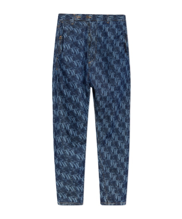 Vivienne Westwood Printed Trousers With Pockets And Loops In Blue