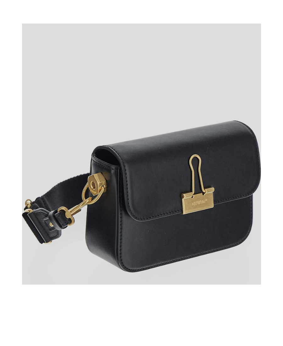 Off-white Plain Binder M Shoulder Bag In Black