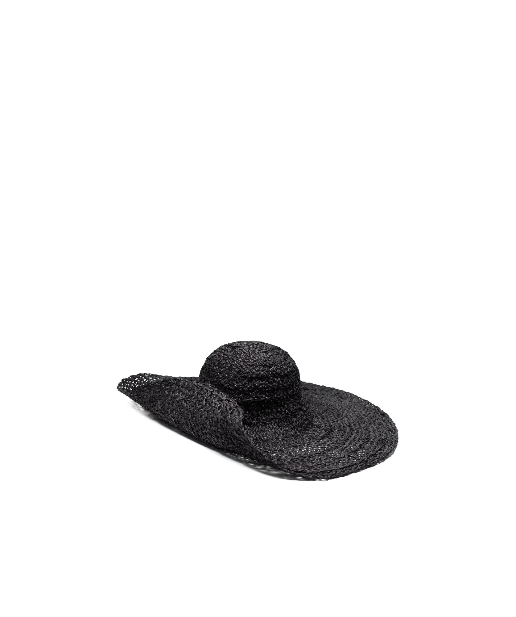 Ruslan Baginskiy Wide Brim Straw Beach Hat In Black