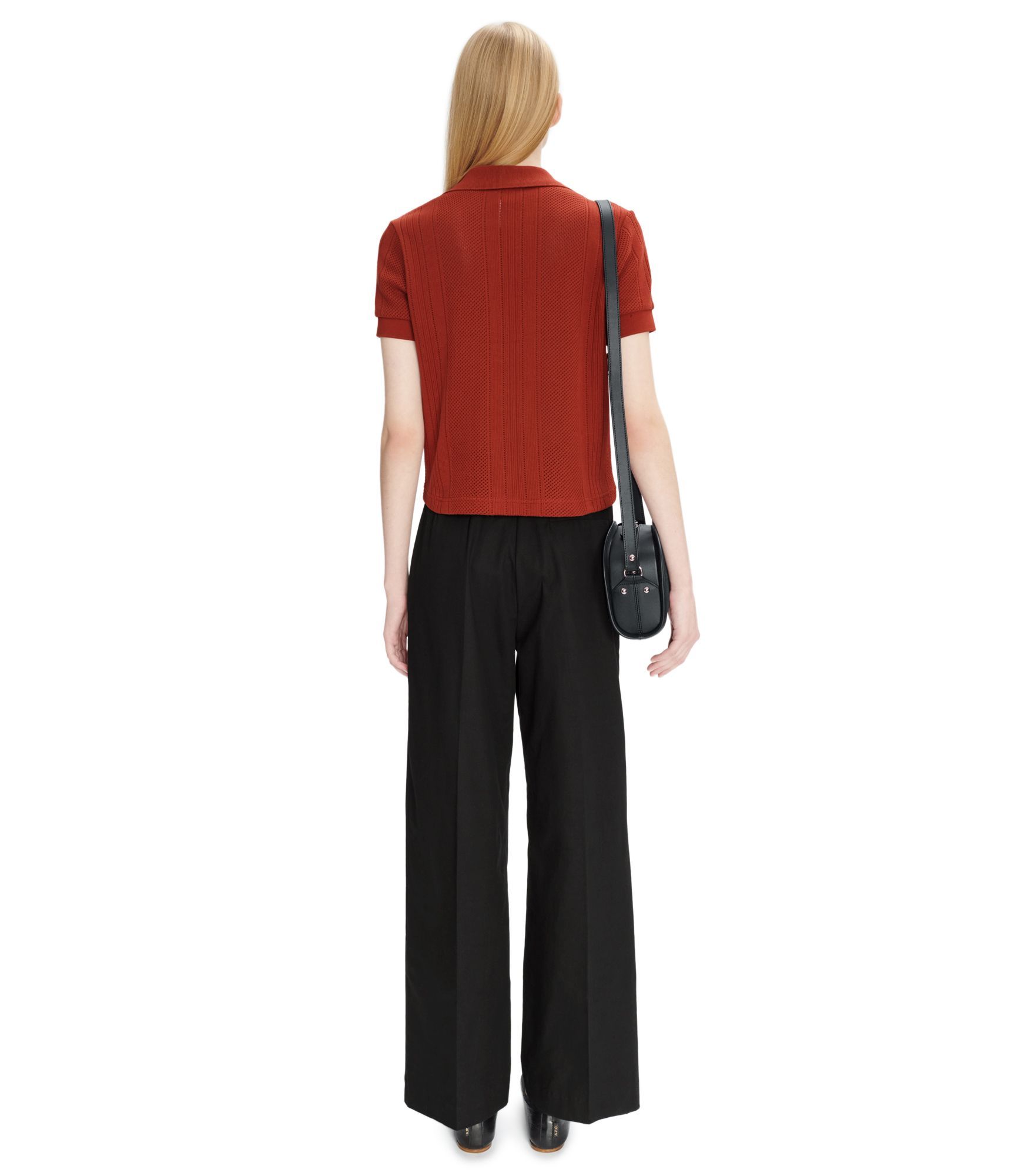 Apc Straight Cotton Trousers In Black