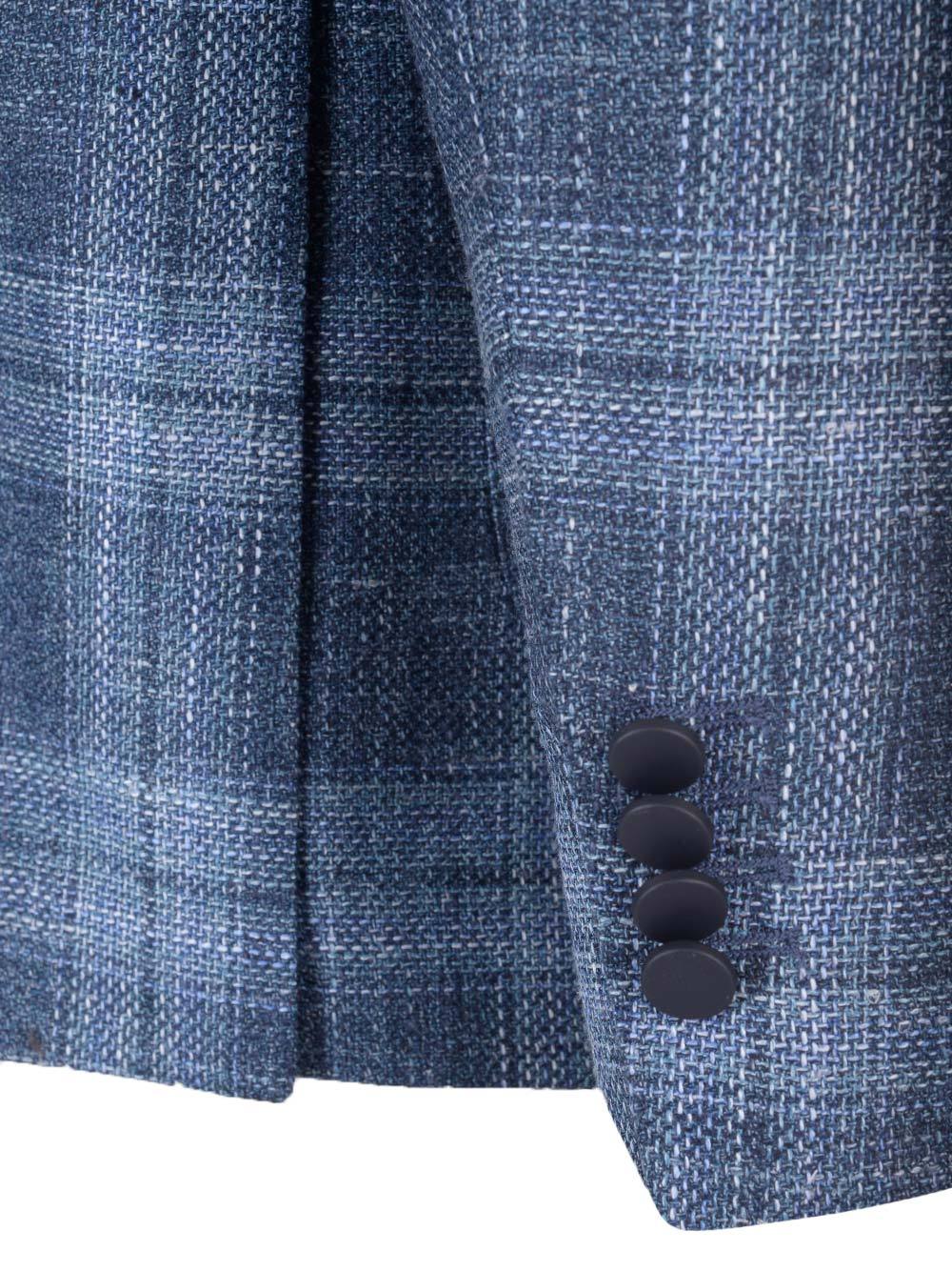 Shop Tagliatore Check-pattern Single-breasted Blazer In Blue
