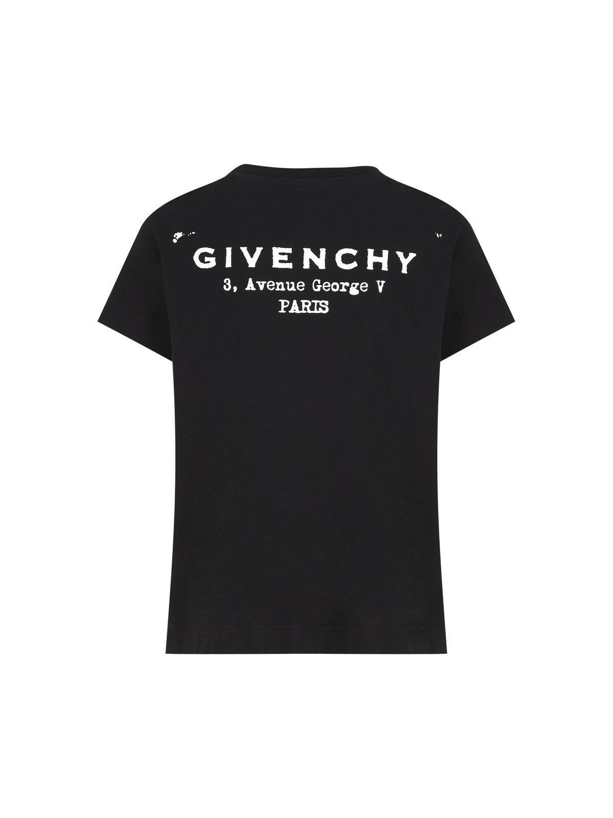 Givenchy Black Cotton Jersey Crewneck T-shirt In Multi