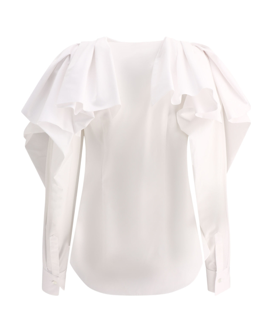 ALEXANDER MCQUEEN RUFFLED COTTON SHIRT