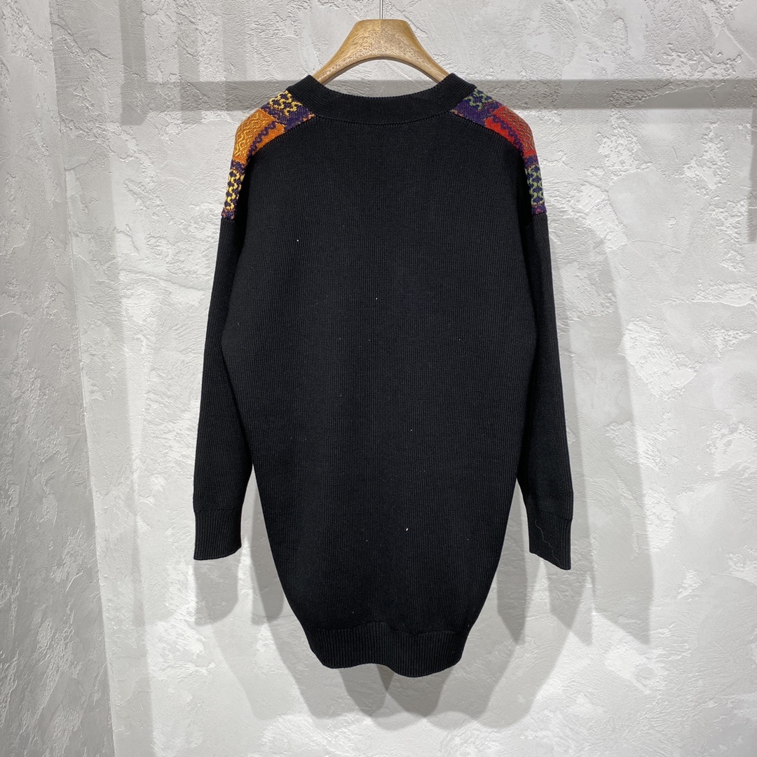 Loewe Oversized Check Patterned Cardigan In Black
