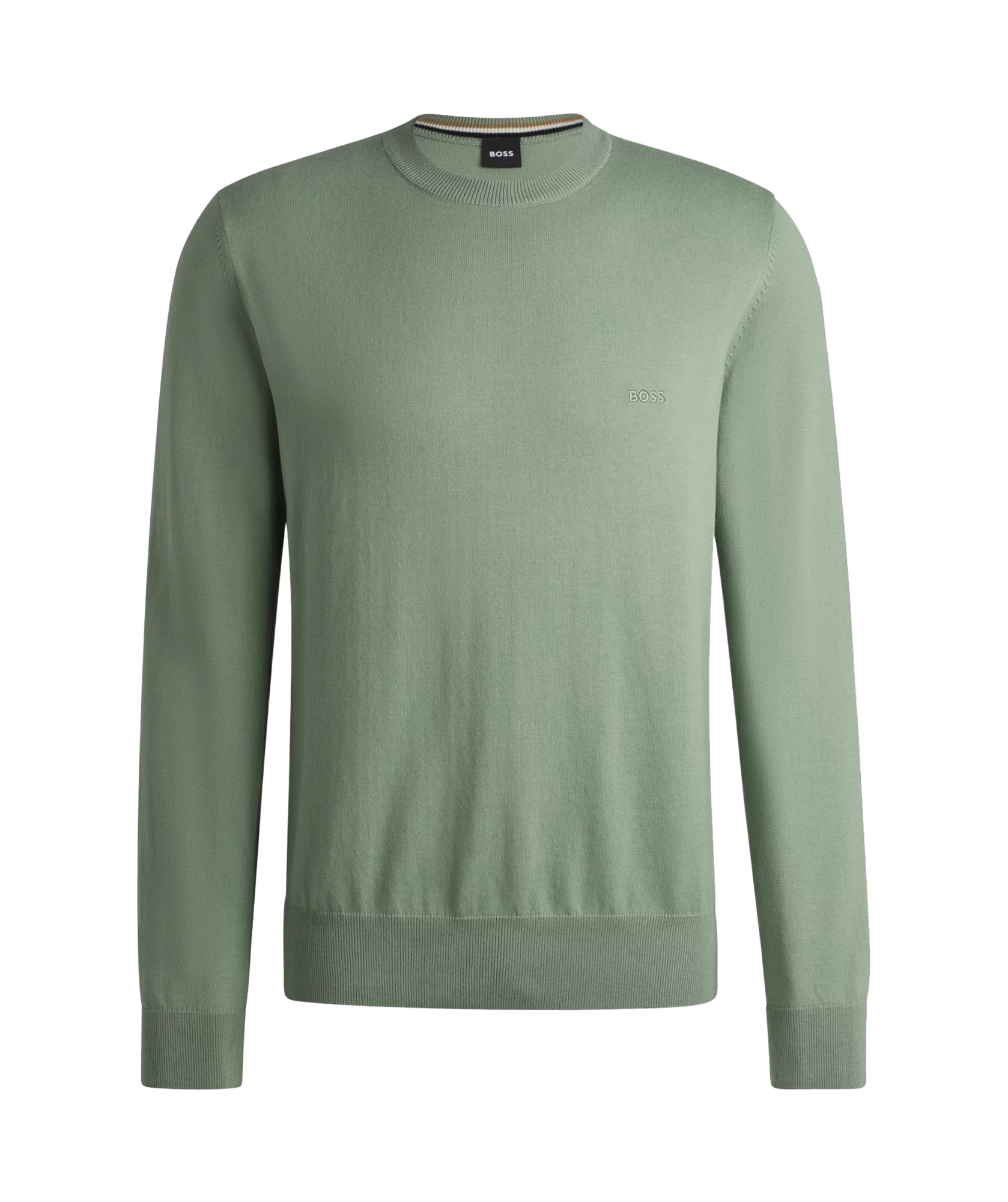 HUGO BOSS EMBROIDERED-LOGO COTTON JUMPER