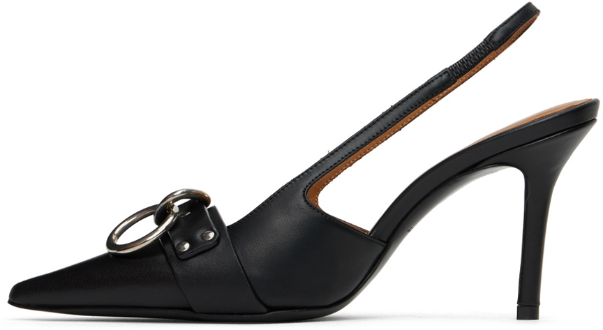 R13 Sid Harness High Heels In Black