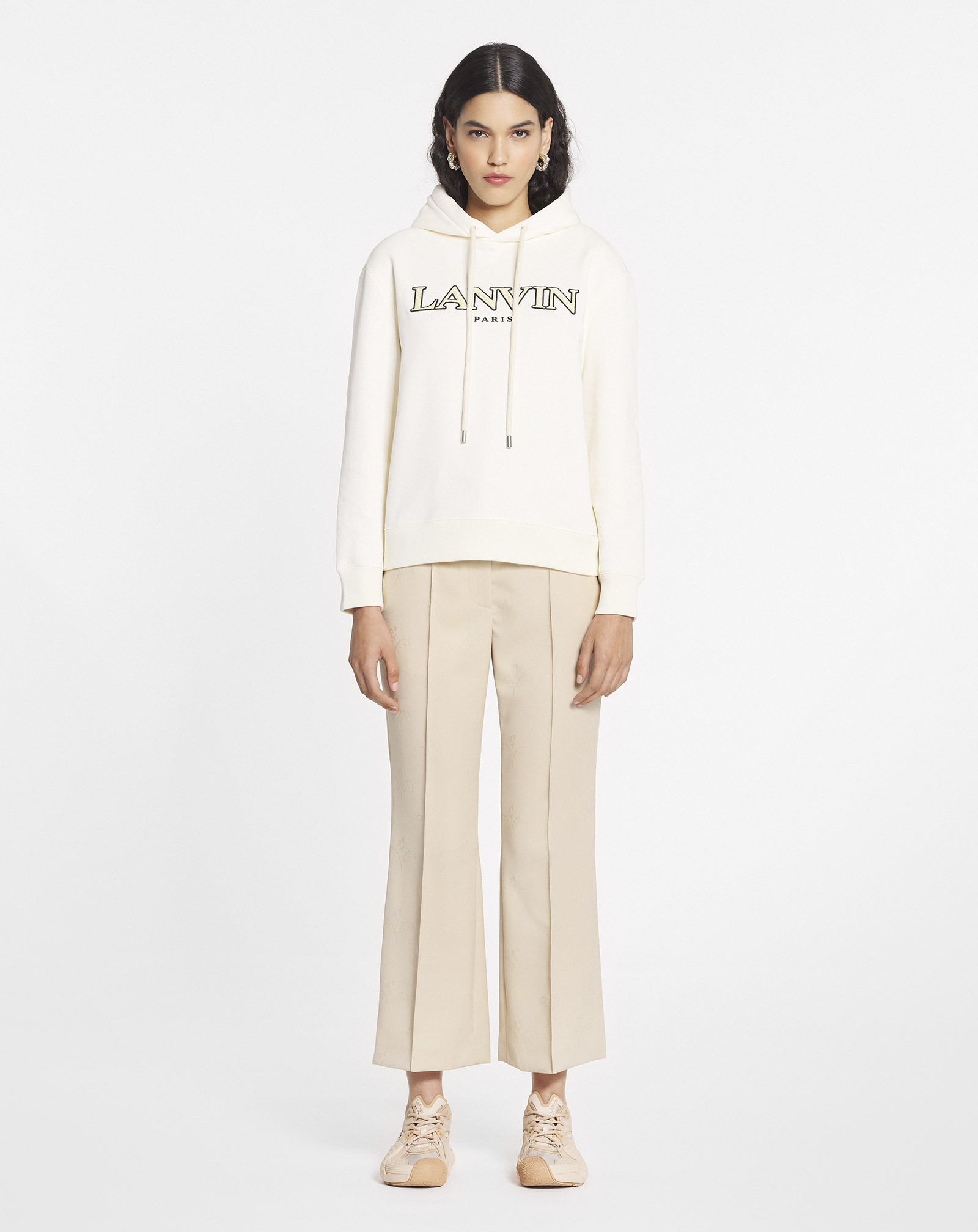 LANVIN LOGO HOODED SWEATER 