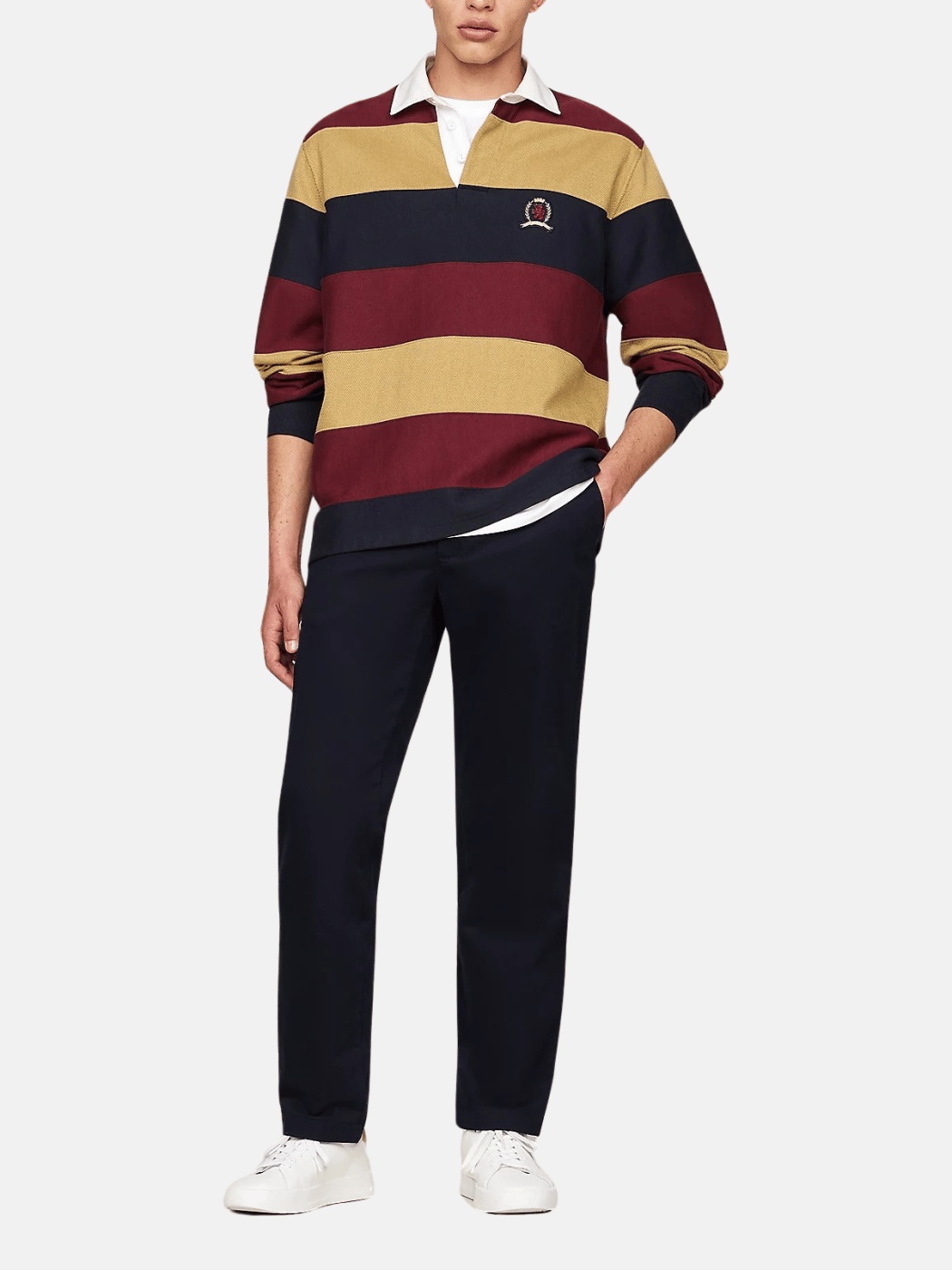 TOMMY HILFIGER BELT-LOOP CASUAL PANTS
