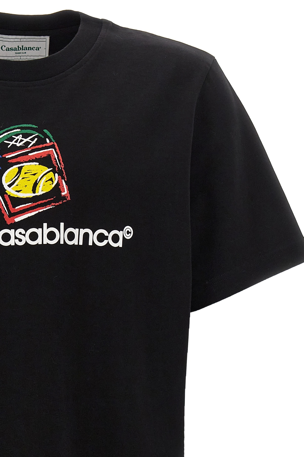 Casablanca Croquis De Tennis Logo-print T-shirt In Black