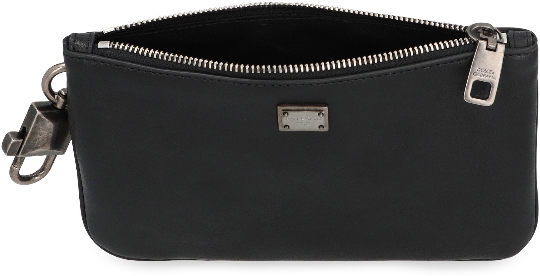 Dolce & Gabbana Padlock-charm Wash Bag In Black