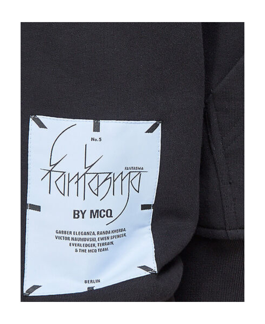 Mcq By Alexander Mcqueen Fantasma Slogan Print Hoodie In Black