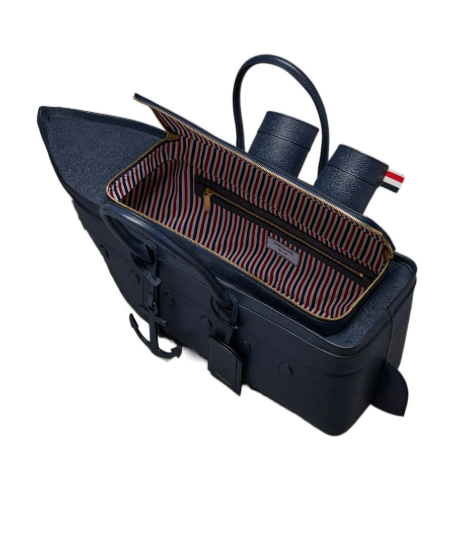 Thom Browne Cruise Liner Tote Bag In Black