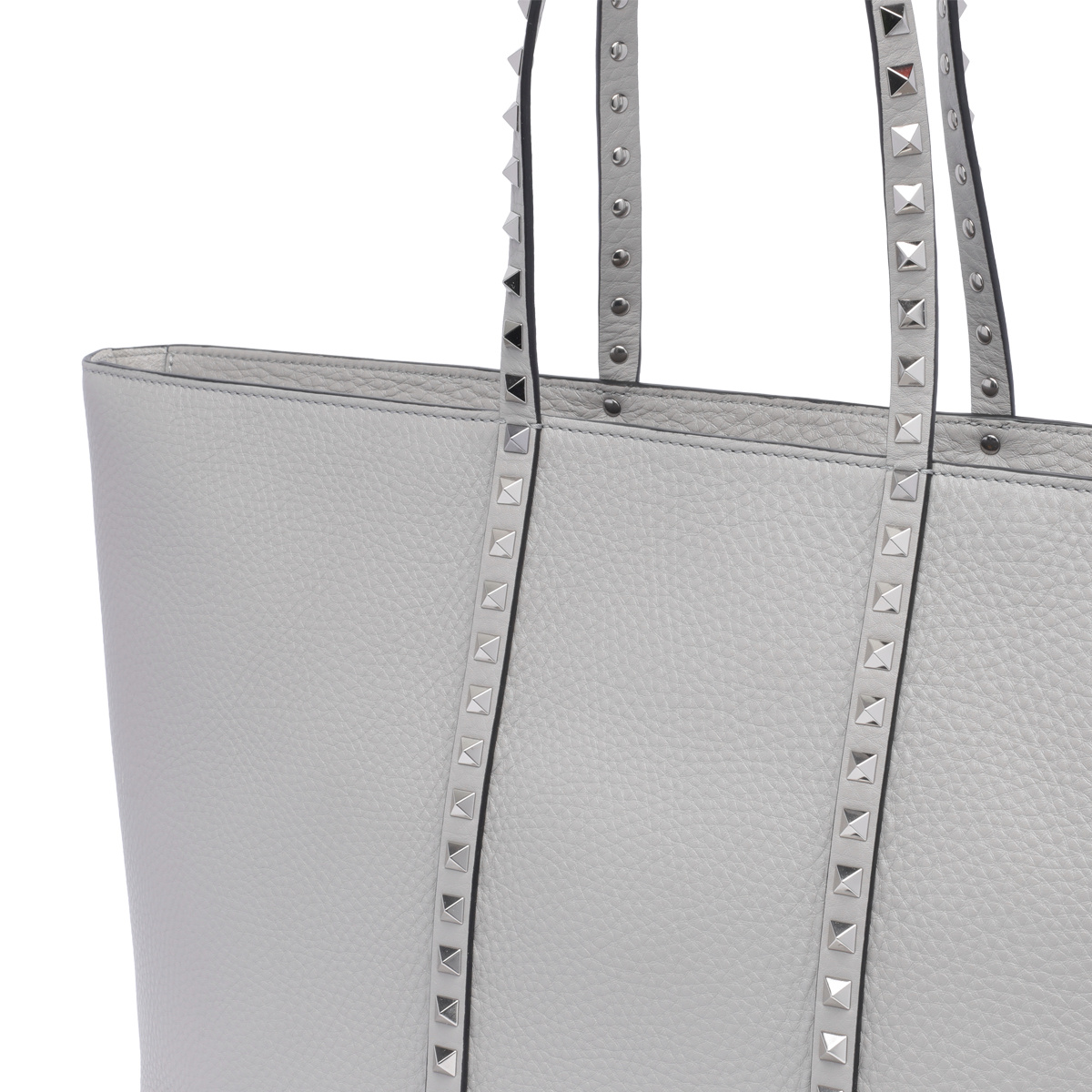 Valentino Rockstud Tote Bag In Gray