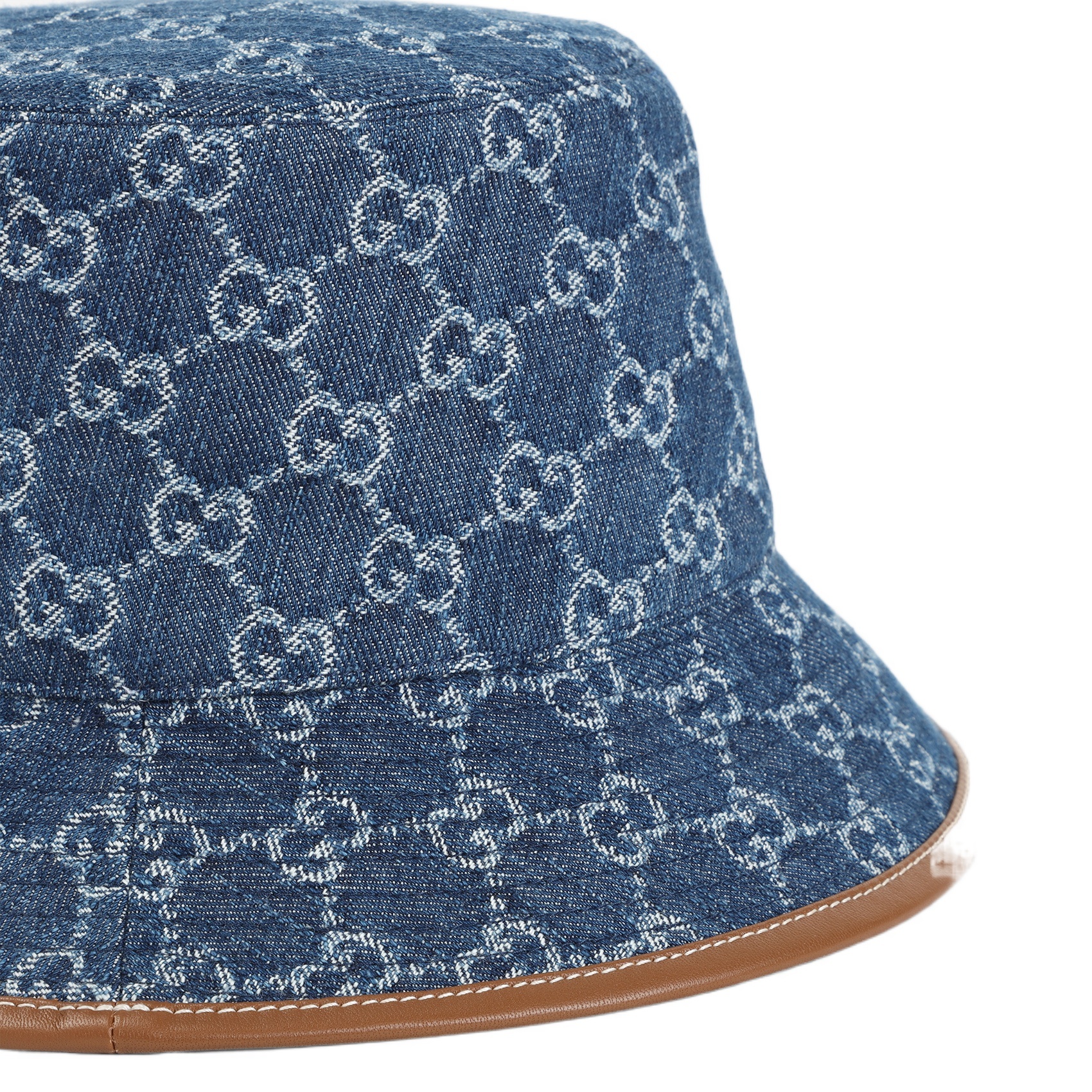 Shop Gucci Gg Denim Bucket Hat In Blue