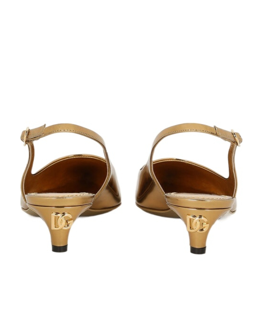 Dolce & Gabbana Pointed High Heel Sandals In Nude