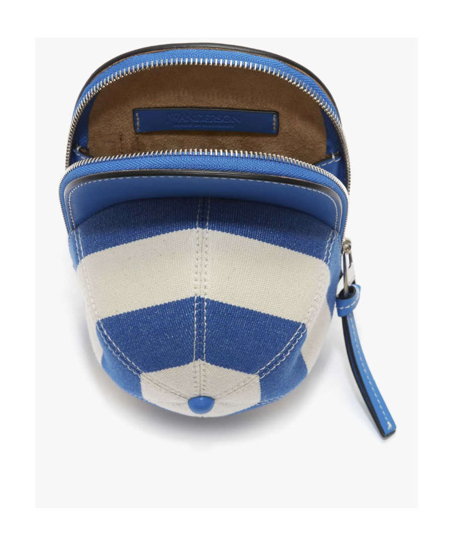 Jw Anderson Medium Cap Leather Crossbody Bag In Blue