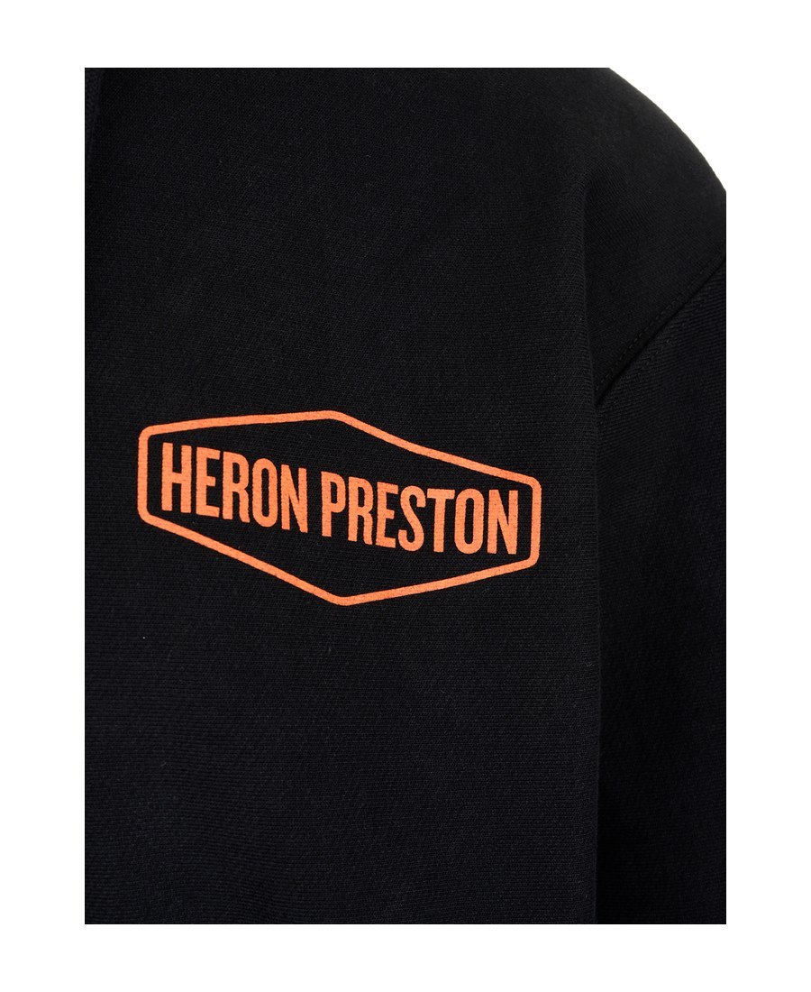 Heron Preston Hoded Zipper Casual Jacket In Black