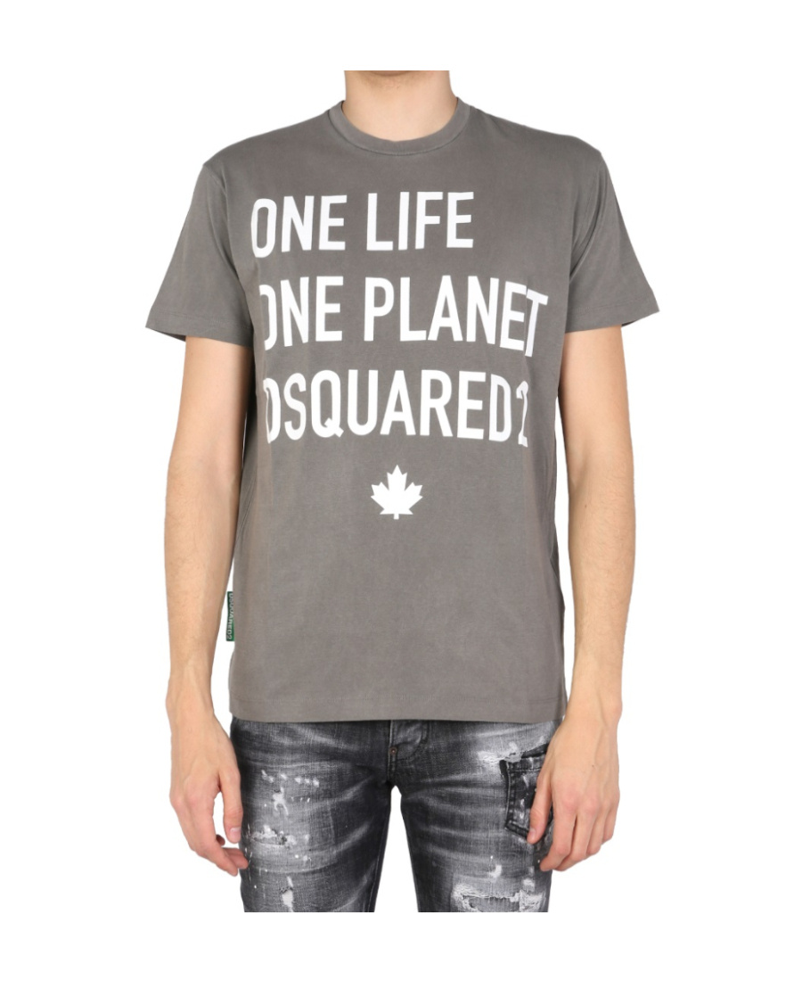 Dsquared2 Logo-print Cotton T-shirt In Gray